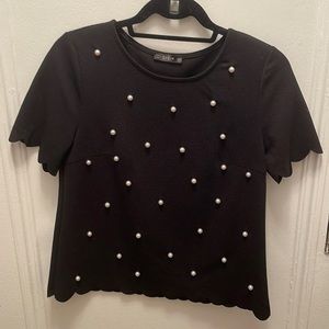 SHEIN black pearl top size small